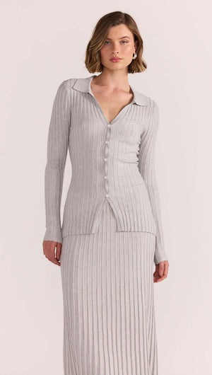 MARLOW RIBBED POLO TOP-TOPS - CASUAL-Staple the Label