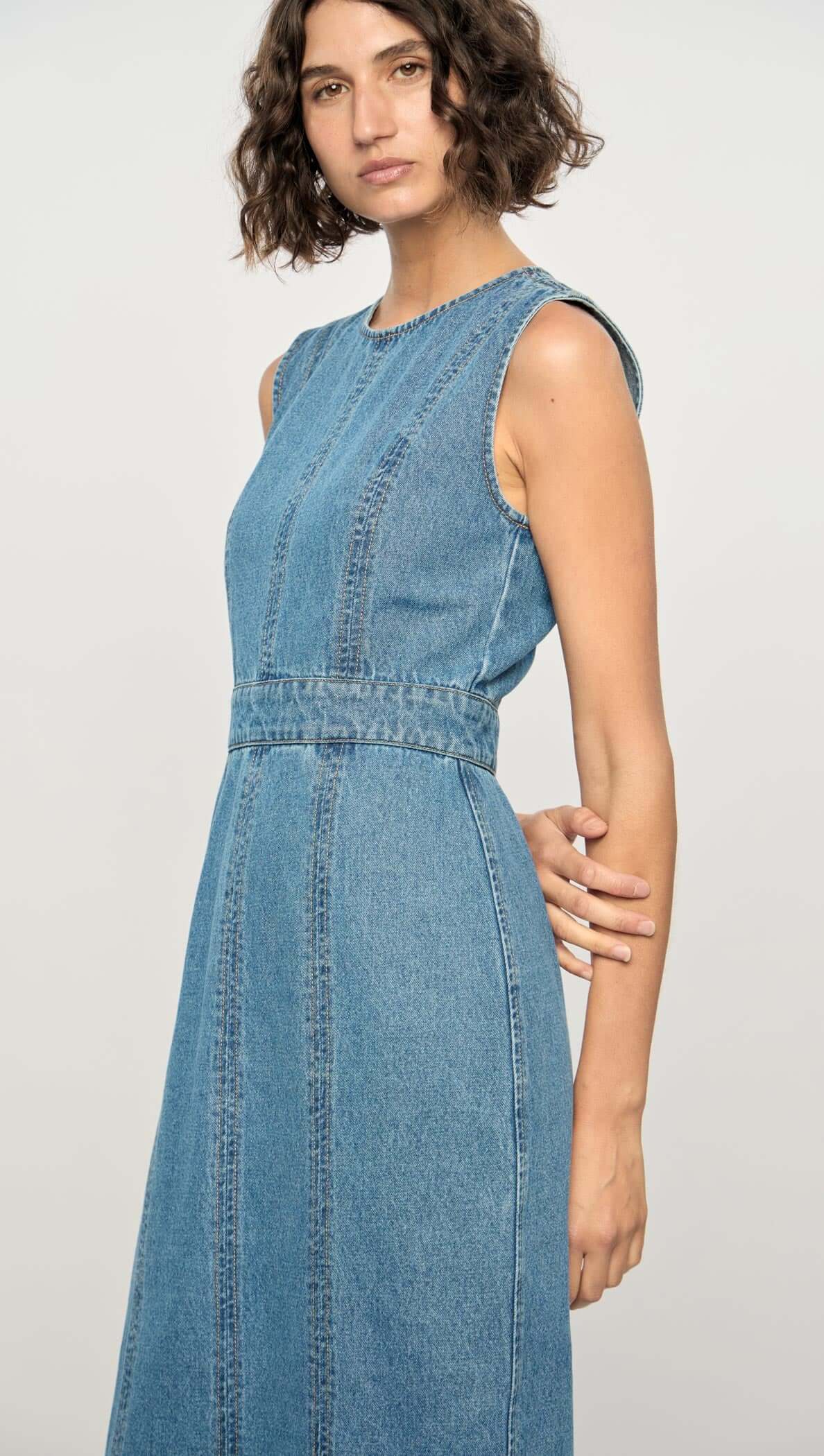 MAVERICK DENIM DRESS-DRESSES - CASUAL-Staple the Label