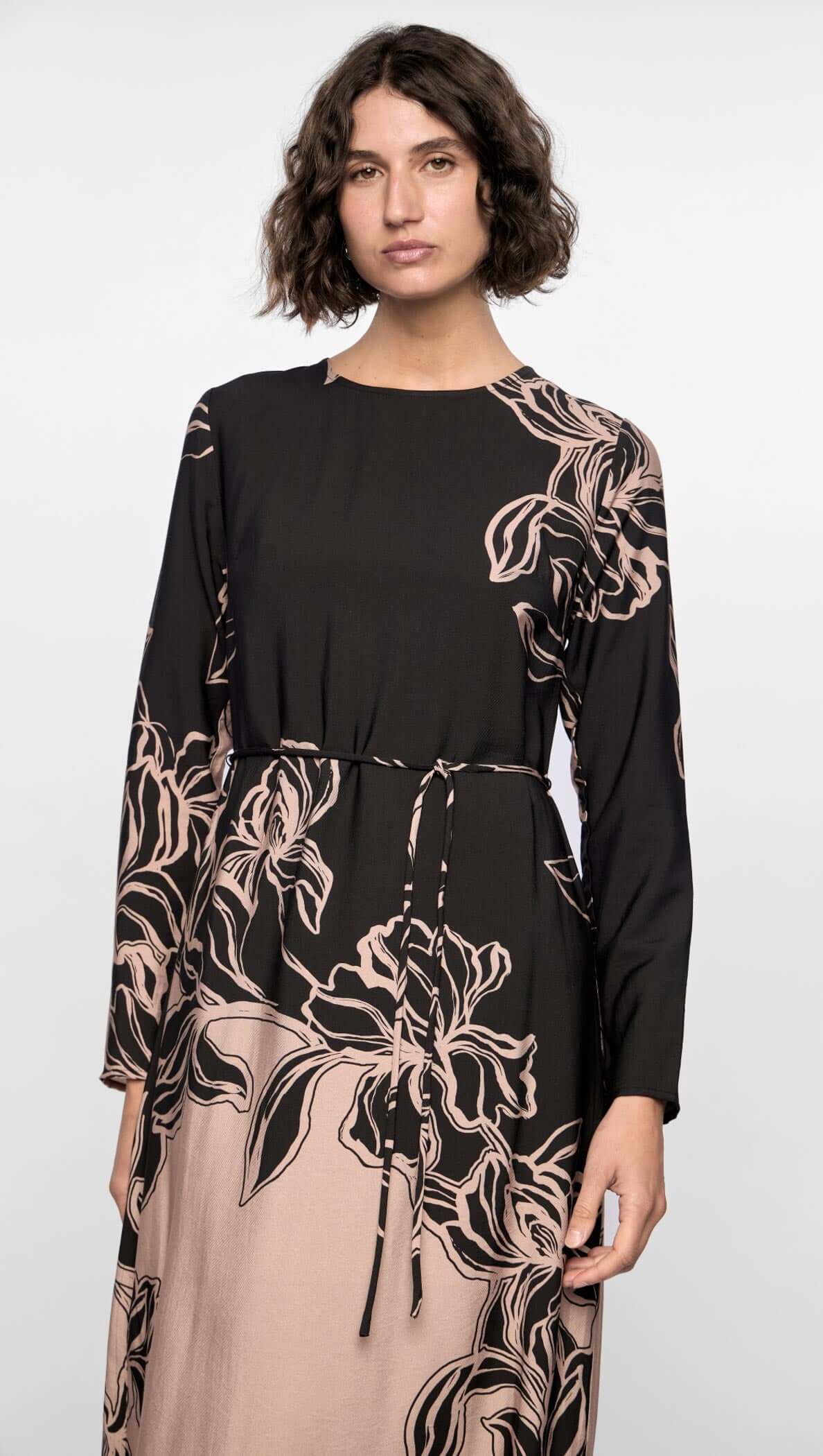 Mira Midi Dress - Bold Floral Print & Modern Shape Mira Midi Dress - Bold Floral Print & Modern Shape