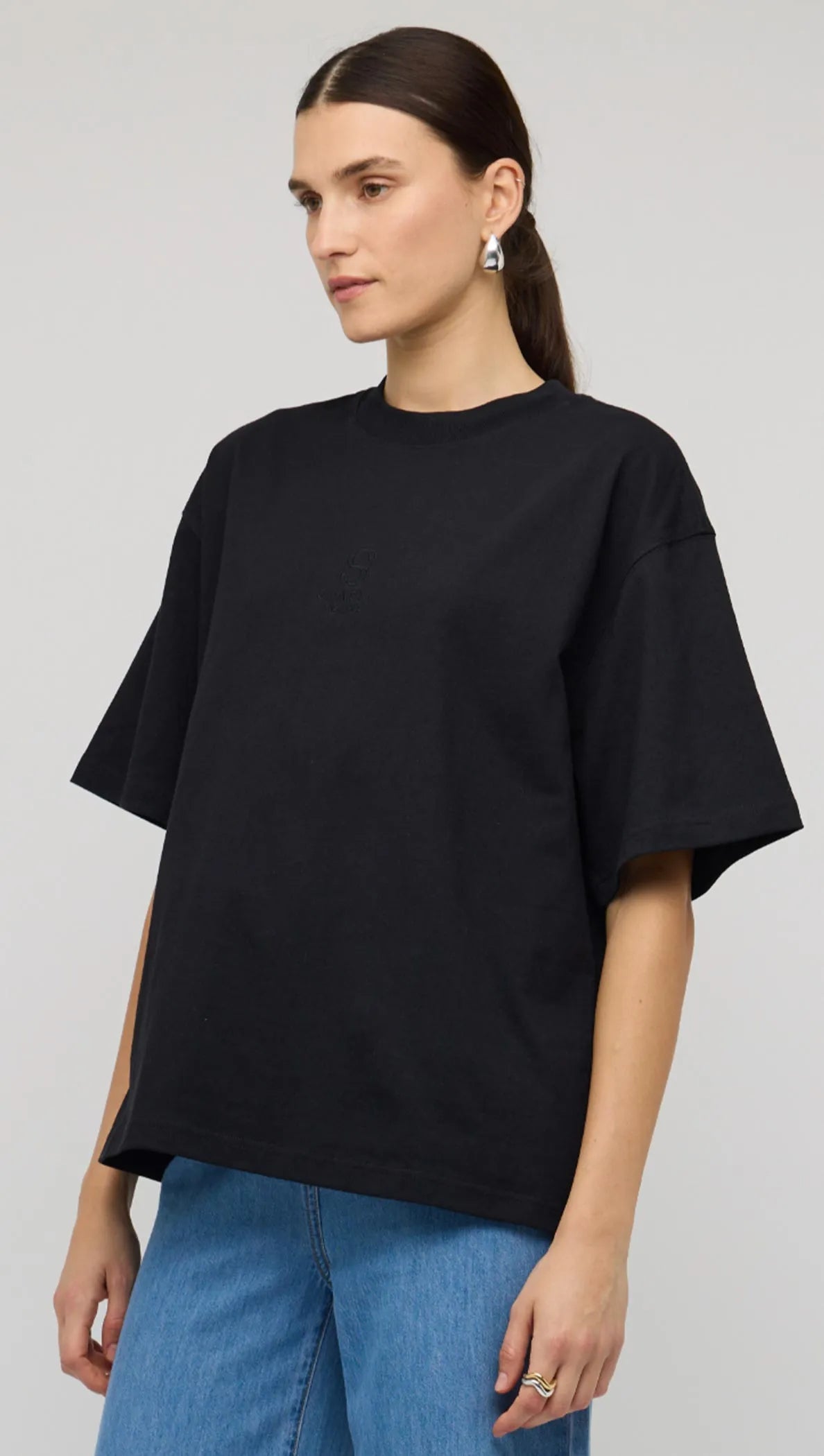 STAPLE EMBROIDERED LOGO TEE-TOPS - CASUAL-Staple the Label