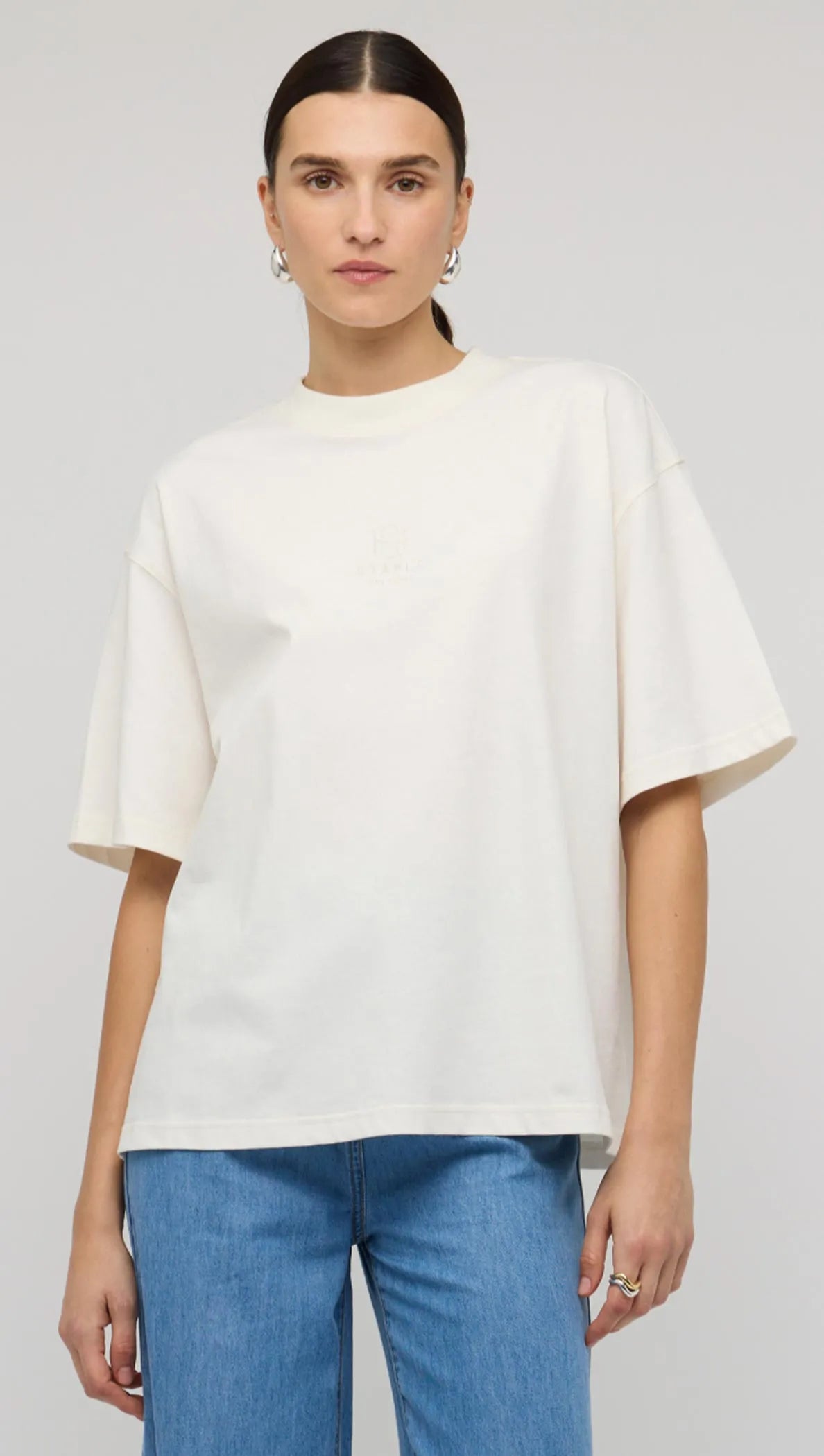 STAPLE EMBROIDERED LOGO TEE-TOPS - CASUAL-Staple the Label