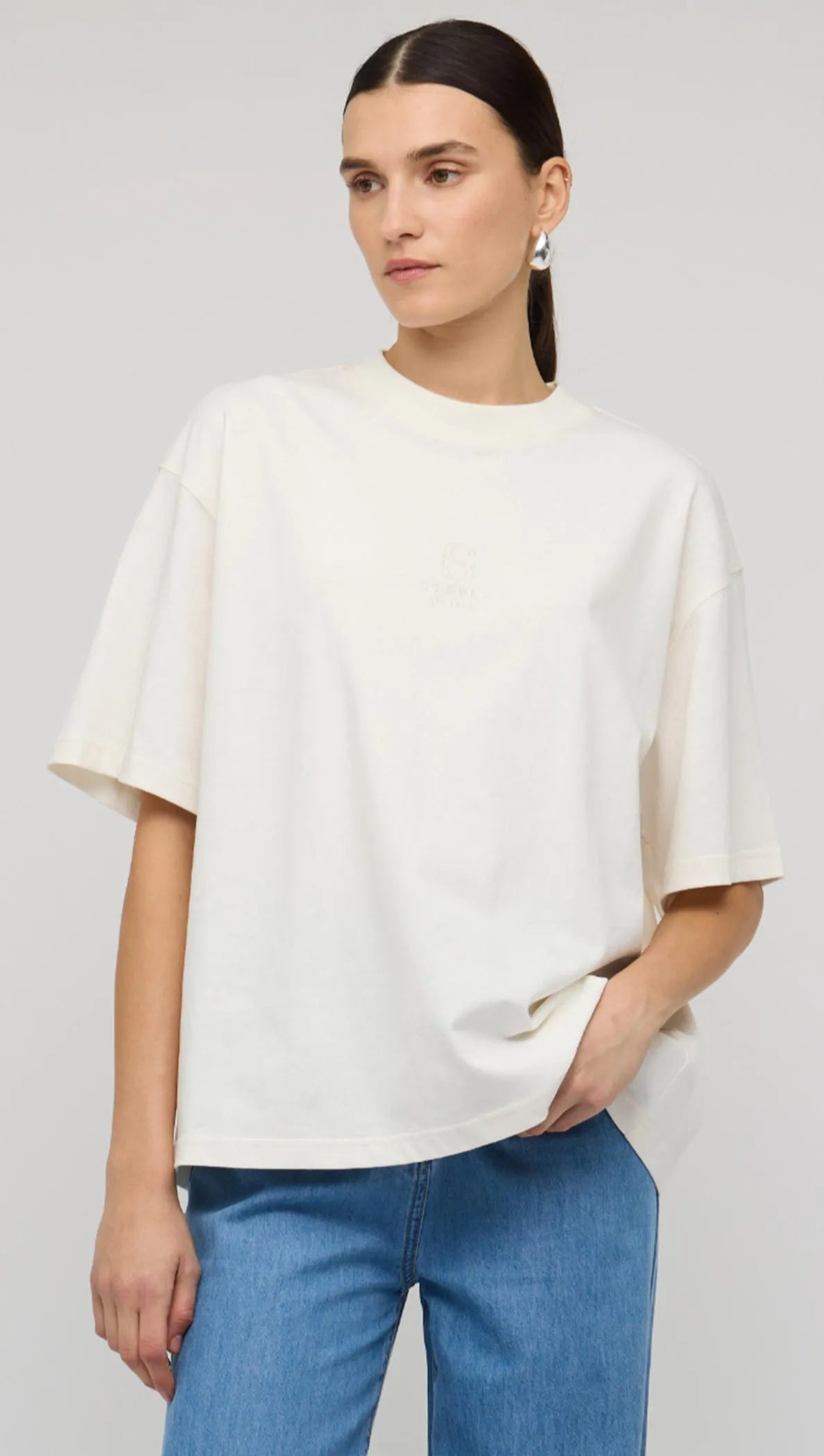 STAPLE EMBROIDERED LOGO TEE-TOPS - CASUAL-Staple the Label