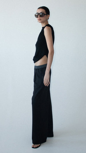 Pinstripe Relaxed Drawstring Pants