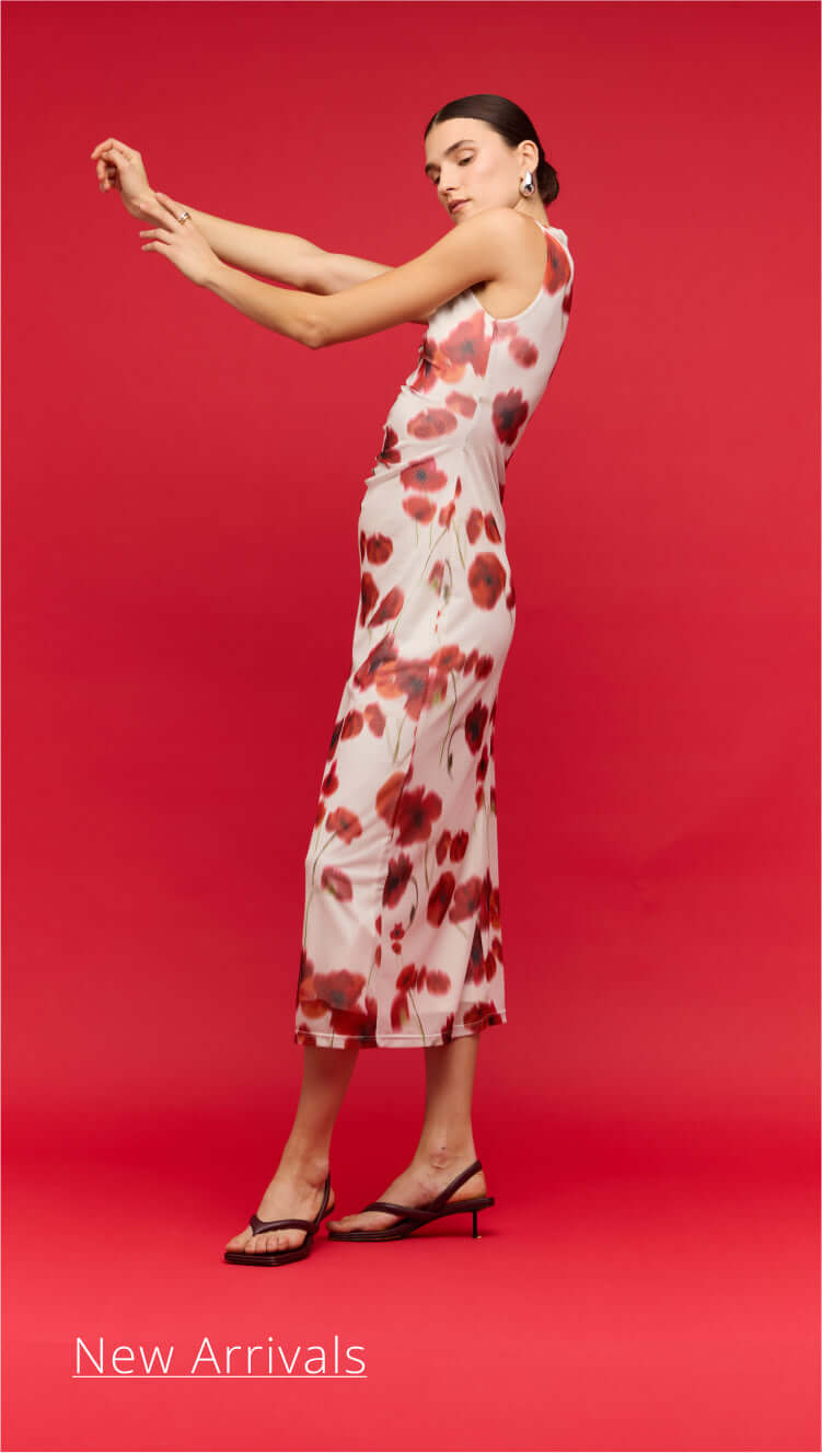 New Arrivals_Spring_Collection_Red_and_White_Mesh_Lumi_Midi_Dress