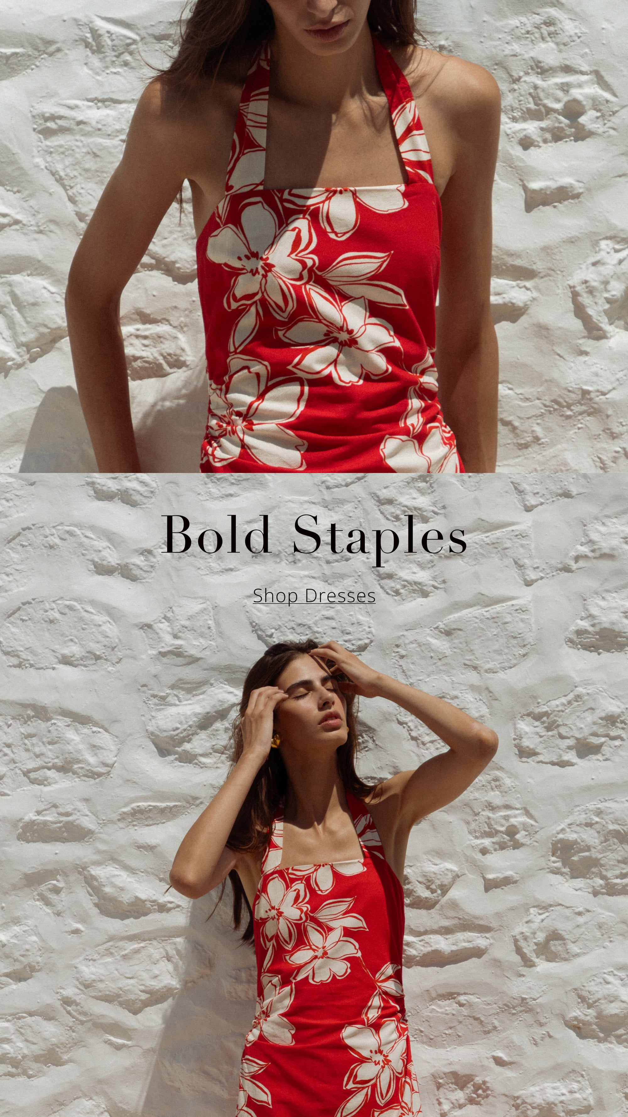 red floral midi dress