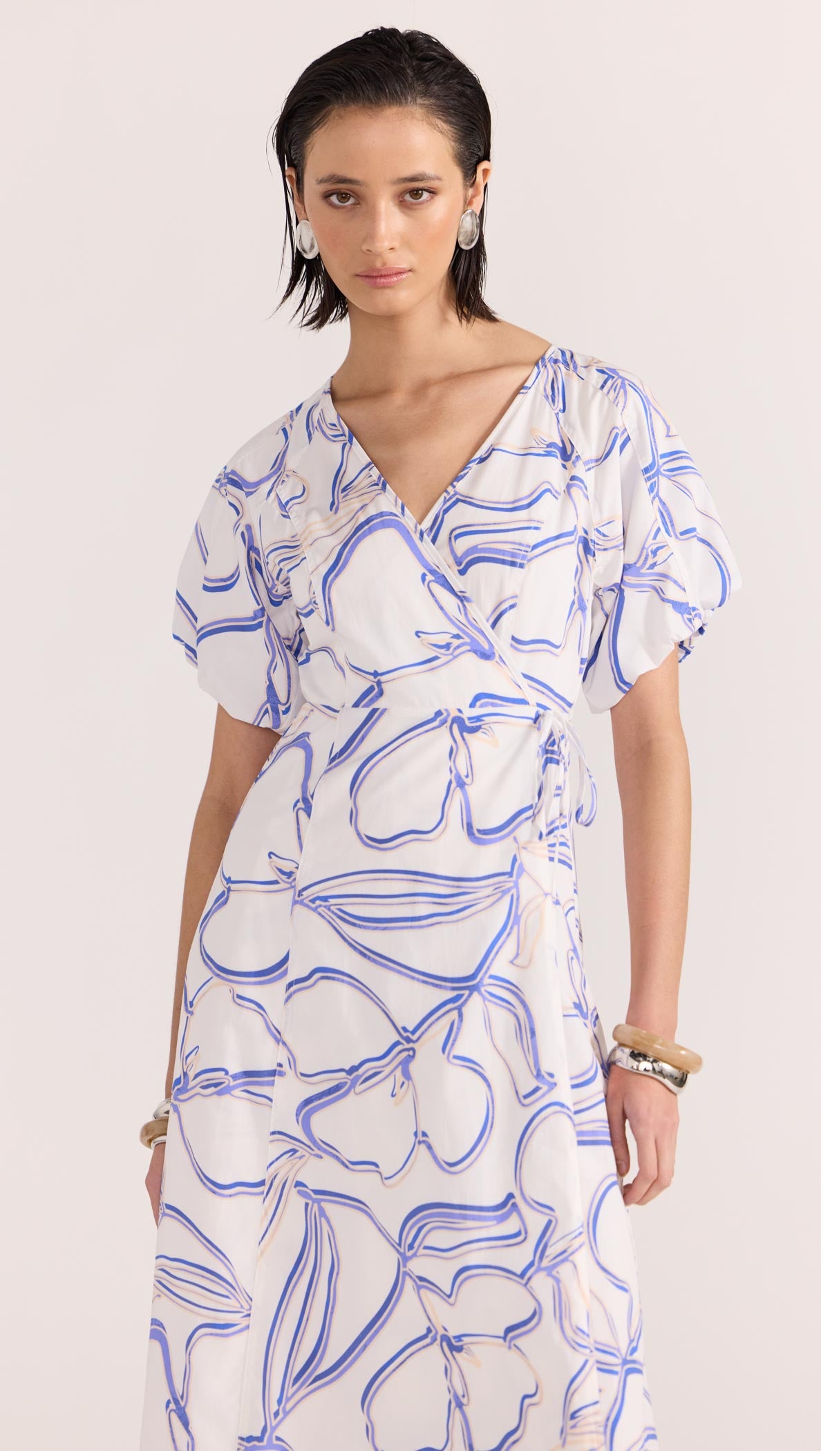 Soraya Wrap Midi Dress - Staple the Label Soraya Wrap Midi Dress - Staple the Label