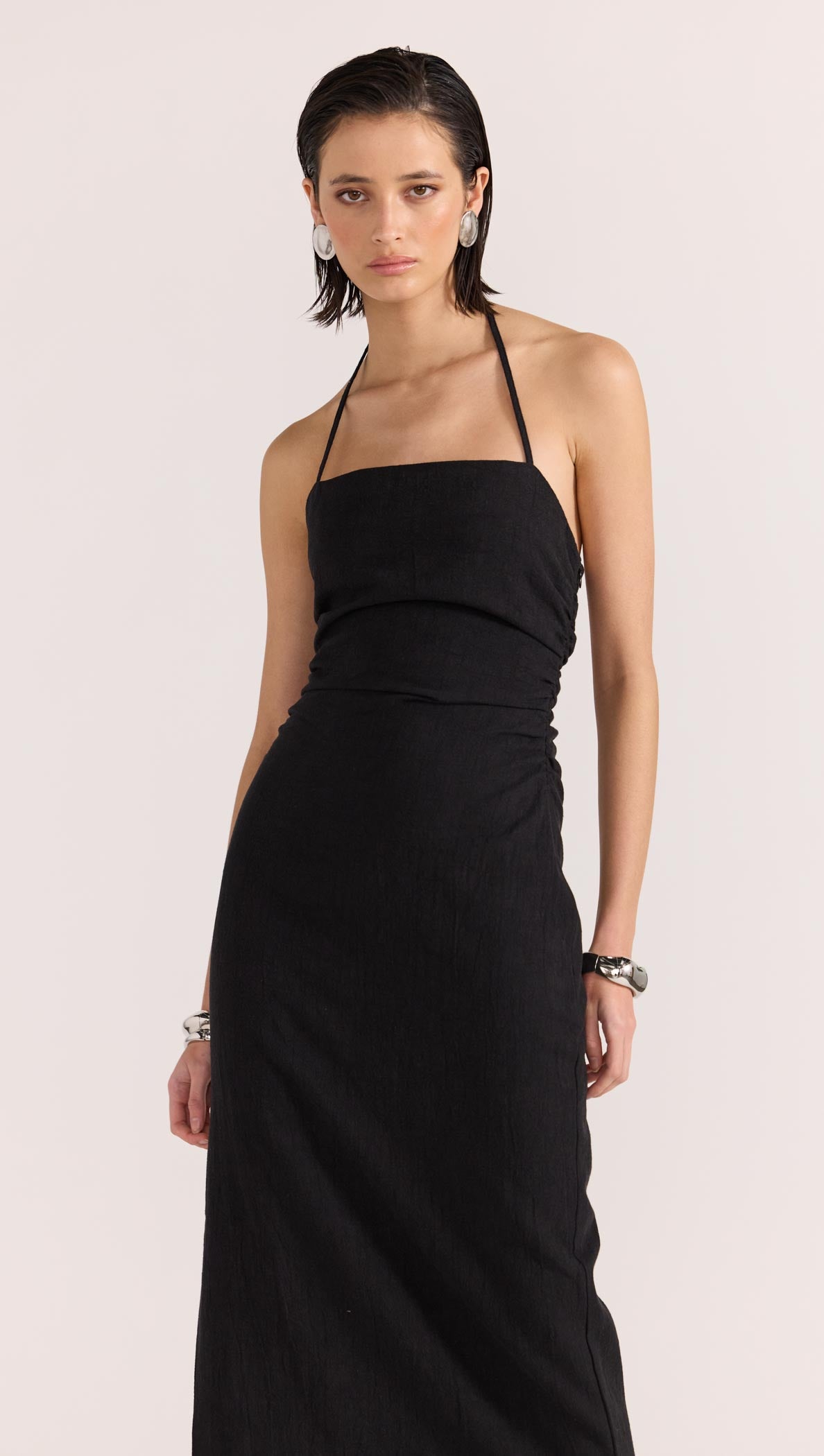 ATHENA HALTER MIDI DRESS-Staple the Label