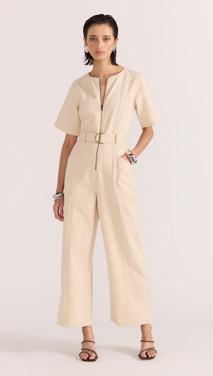 LANI DENIM CROP JUMPSUIT-Staple the Label