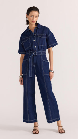 AUGUSTA DENIM JUMPSUIT-Staple the Label