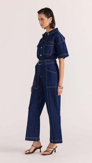 AUGUSTA DENIM JUMPSUIT-Staple the Label