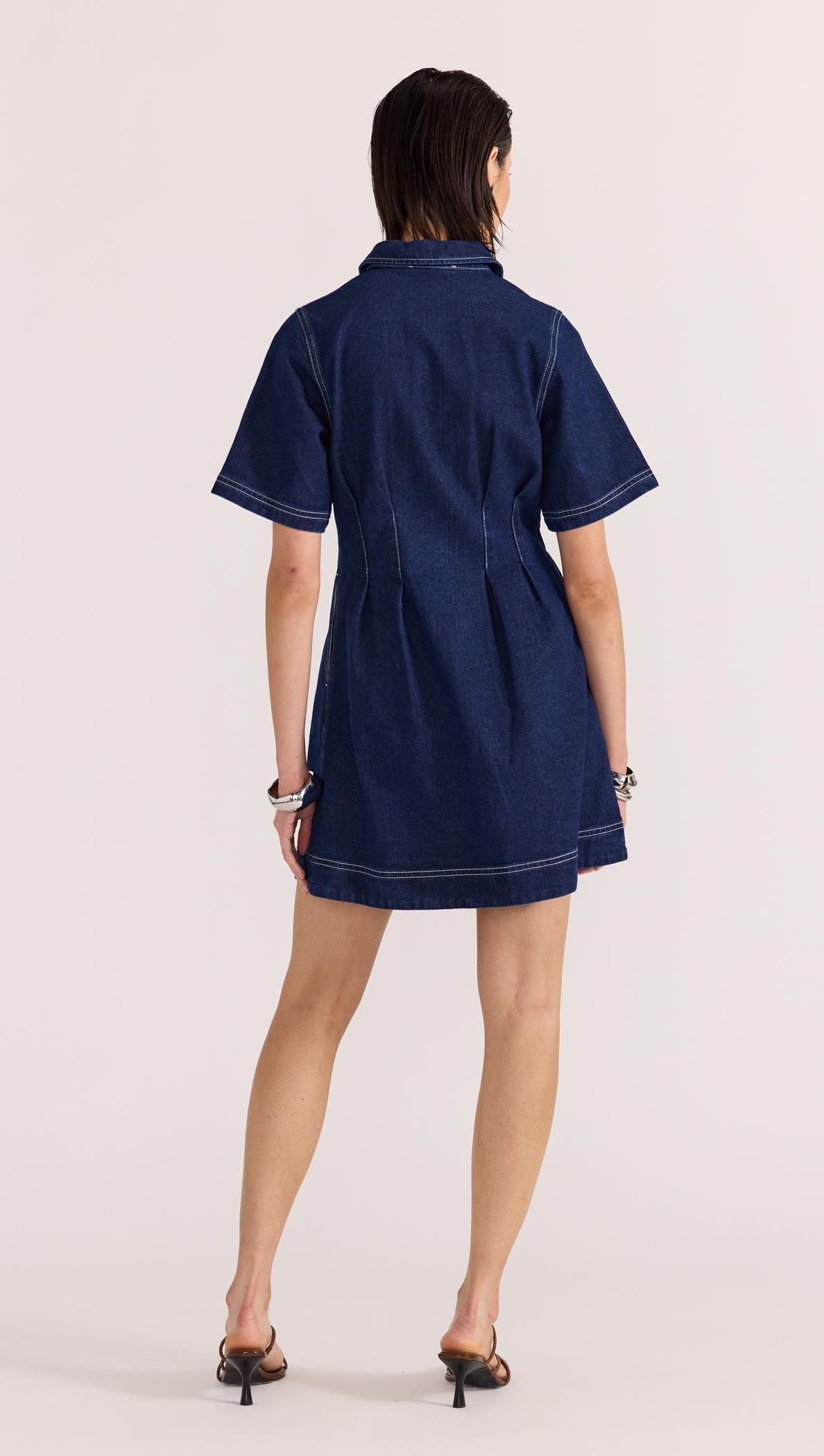 AUGUSTA DENIM MINI DRESS-Staple the Label